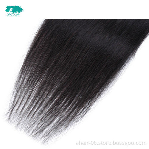 All run 4*4 lace closure Hair Human Black Natural Color Brazilian Human Hair